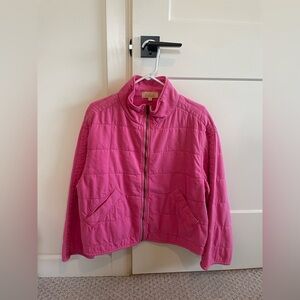 Listicle Hot Pink Quilted Jacket